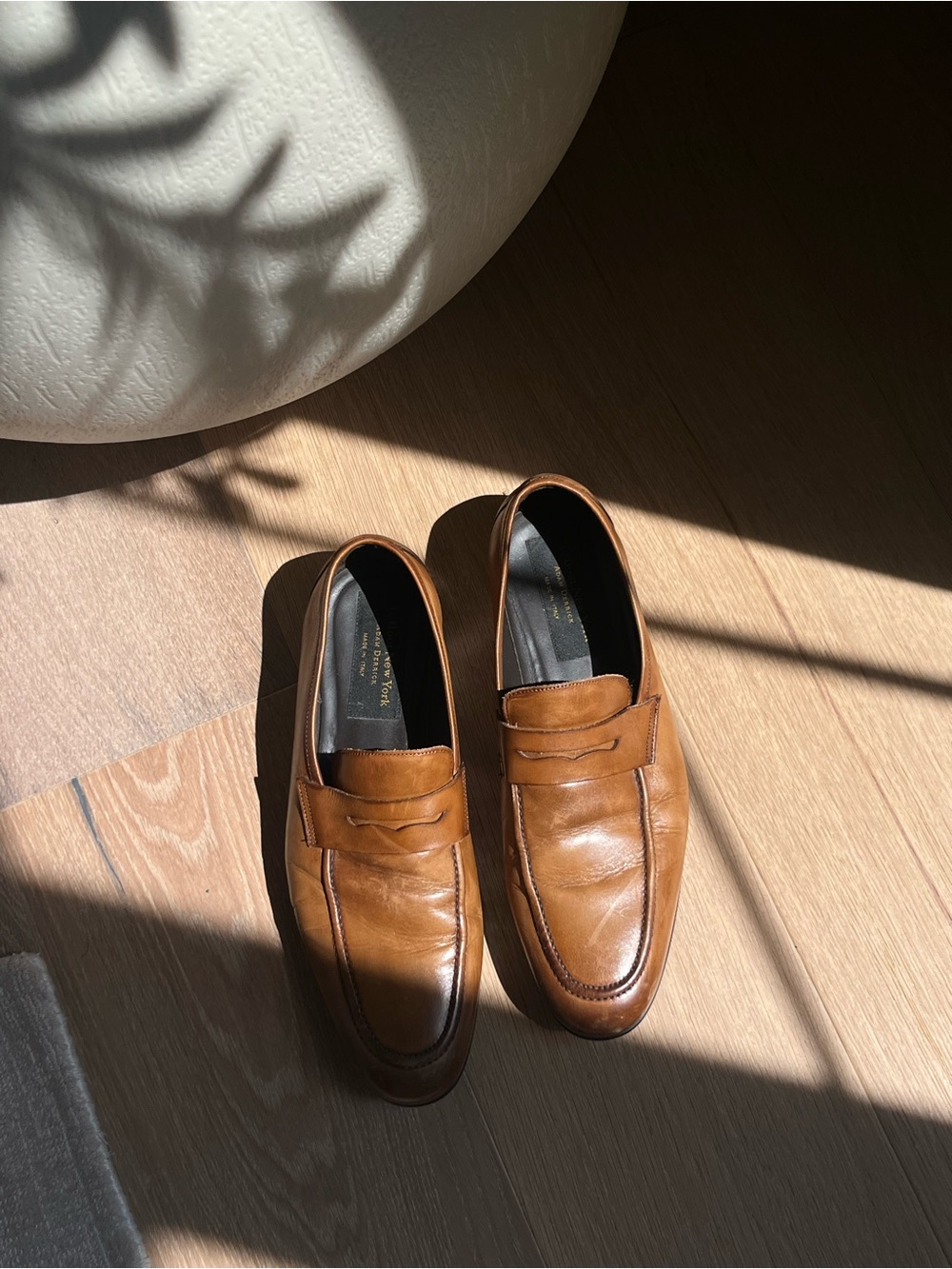 To Boot New York Men's Senato Brown Leather Penny Loafers